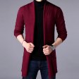 Camisa de manga larga con fondo de color sólido de suéter para hombre nuevo