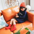 1 Pcs Chaussette En Coton Pour Enfants Garçons Fille De Style De Noël - Rouge