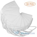 50 Pcs 5-Ply Disposable Protective Face Masks 95+% Efficiency