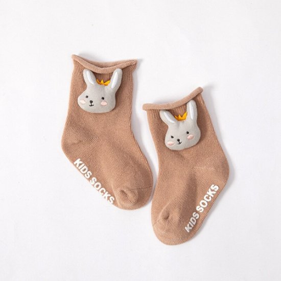 1 pieza Calcetines para niños Muñecas de dibujos animados lindos Calcetines para bebés - Conejo