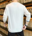 T-shirt da uomo con scollo a manica lunga in cotone a maniche lunghe in cotone