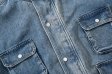 Veste en jean à capuche multi-poches Vestes décontractées rétro pour hommes