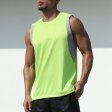 Sexy Sleeveless Workout Clothes Men Tank Top - Green