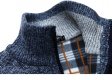 Abrigo de suéter para hombre Chaquetas de suéter de lana de piel sintética Abrigo grueso