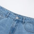 Cotton Cropped Jeans with Destruction Men's Skinny Jeans