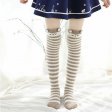 Girls Winter Warm Coral Cotton Stockings Striped Animal Modeling