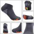 1 Pcs Men's Low Cut Ankle Socks Cushioned Running Sports Sock - Grey