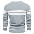 Suéter de rayas de invierno para hombre Pullovers gruesos y cálidos Casual