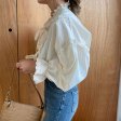 Nouveau Creux Out Vintage Casual Tops Élégants Femmes Chemises