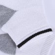 Calcetines de corte extra bajo que absorben la humedad de algodón para hombres de 1 pieza - Blanco