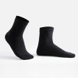 1 Pcs Men's Cotton Socks Business Men's Socks Solid Color - Black