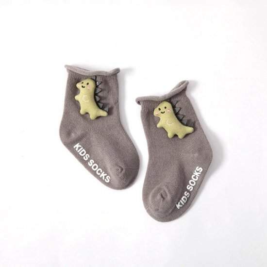 1 pezzo di calzini per bambini calzini per neonati con bambole simpatico cartone animato - dinosauro