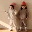 Long Sleeve Suit Boys Girls Tracksuit Solid Color Soft Outfits