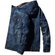 Abrigo con capucha para hombre Otoño Denim Outwear Ropa masculina de alta calidad