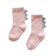 1 pezzo di pile di corallo per bambini calzini invernali caldi per bambini antiscivolo - rosa
