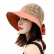 Beach Dome Bucket Hat Hollow Out Visor Bonnet For Women