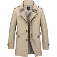 Slim Business Overcoat Male Casual Winter Work Trench Outwear Coat