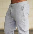 Men Jogging Sweatpants Cotton Slim Fit Pants Bodybuilding Trouser