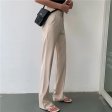 Pantalones de chándal rectos elegantes de moda de verano de cintura alta para mujer