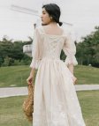 Robe rétro femme style français Casual Slim Fairy Dress