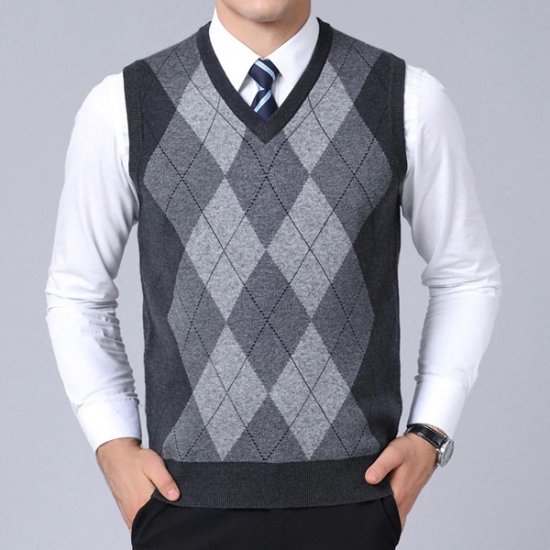 Pulls Gilet Tricoté Automne Style Coréen Vêtements Hommes Occasionnels