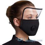 1 Pcs Face Cloth Cover Dust-proof Reusable Breathable Full Face Protection Masks Black