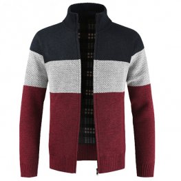 Autumn Winter Warm Faux Wool Zipper Sweaters Jacket
