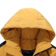 Chaqueta cálida con capucha gruesa larga a prueba de viento para hombre