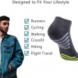 1 paire de chaussettes basses pour hommes chaussettes de sport coussinées de course à pied - gris