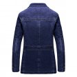 Men's Denim Blazer Coat Autumn Spring Slim Casual Jackets