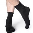 1 Pcs Men's Cotton Socks Business Men's Socks Solid Color - Black