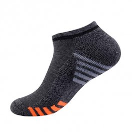 1 pieza calcetines tobilleros de corte bajo para hombre calcetines deportivos para correr acolchados - gris