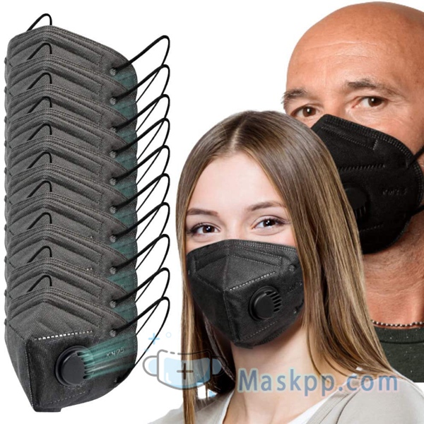 10 Pcs Resporator Masks Black Color - Lightweight Comfortable on Skin